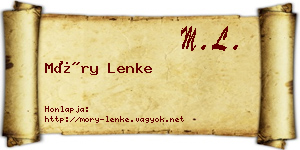 Móry Lenke névjegykártya